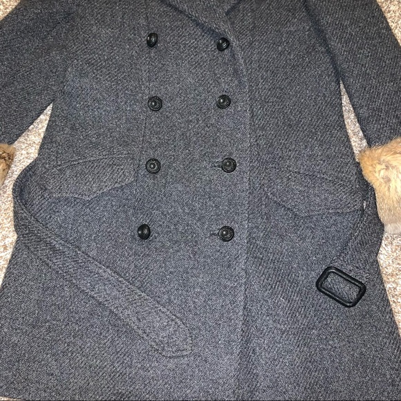 Thalhimers vintage fur charcoal gray coat - Picture 6 of 14